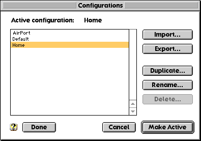 Configuration Dialog