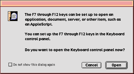 Function Key Dialog 
Box