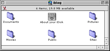 Image of open idisk window.