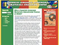 Spanish Language Astronomy Materials Education Center home page