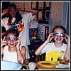 Thumbnail image of everyone wearing rainbow glasses at Jordan's birthday party...